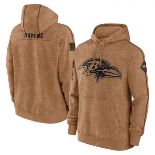 Baltimore Ravens Men's 2023 Salute to Service Club Pullover Hoodie - Brown