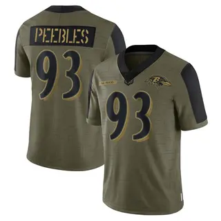 Baltimore Ravens Men's Aeneas Peebles Limited 2021 Salute To Service Jersey - Olive