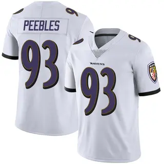 Baltimore Ravens Men's Aeneas Peebles Limited Vapor Untouchable Jersey - White