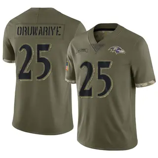 Baltimore Ravens Men's Amani Oruwariye Limited 2022 Salute To Service Jersey - Olive