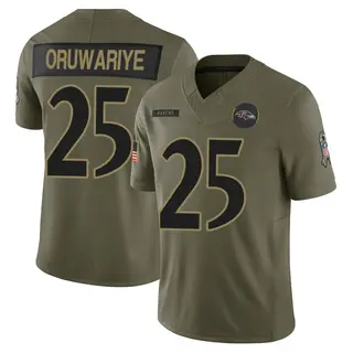 Baltimore Ravens Men's Amani Oruwariye Limited 2025 Salute to Service Jersey - Olive