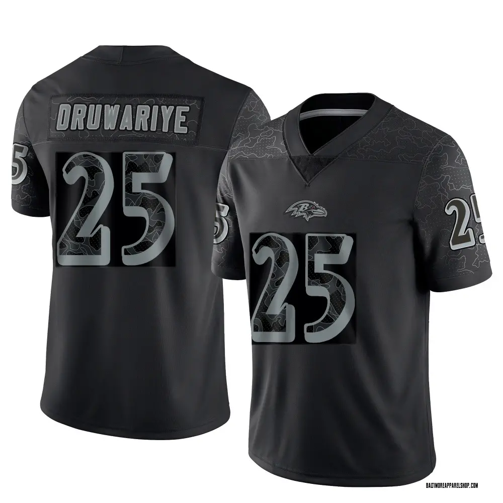 Baltimore Ravens Men's Amani Oruwariye Limited Reflective Jersey - Black