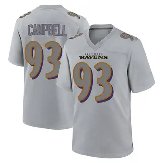 Baltimore Ravens Men's Calais Campbell Game Atmosphere Fashion Jersey - Gray