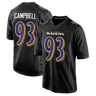 Baltimore Ravens Men's Calais Campbell Game Carbon Fashion Jersey - Black