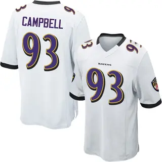 Baltimore Ravens Men's Calais Campbell Game Jersey - White