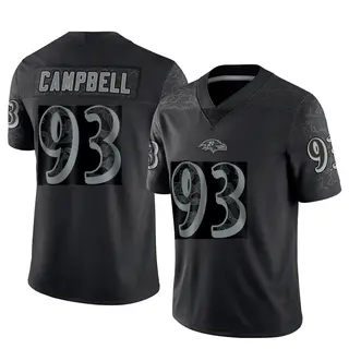 Baltimore Ravens Men's Calais Campbell Limited Reflective Jersey - Black