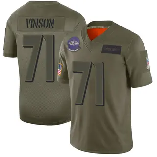 Baltimore Ravens Men's Carson Vinson Limited 2019 Salute to Service Jersey - Camo