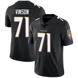 Baltimore Ravens Men's Carson Vinson Limited Alternate Vapor Untouchable Jersey - Black