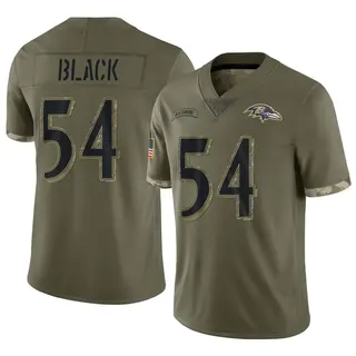 Baltimore Ravens Men's Diwun Black Limited 2022 Salute To Service Jersey - Olive