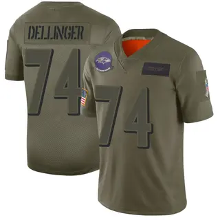 Baltimore Ravens Men's Garrett Dellinger Limited 2019 Salute to Service Jersey - Camo