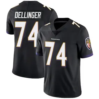 Baltimore Ravens Men's Garrett Dellinger Limited Alternate Vapor Untouchable Jersey - Black
