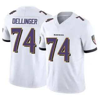Baltimore Ravens Men's Garrett Dellinger Limited Vapor F.U.S.E. Jersey - White
