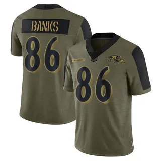 Baltimore Ravens Men's Jahmal Banks Limited 2021 Salute To Service Jersey - Olive
