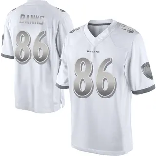 Baltimore Ravens Men's Jahmal Banks Limited Platinum Jersey - White