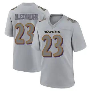 Baltimore Ravens Men's Jaire Alexander Game Atmosphere Fashion Jersey - Gray