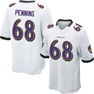 Baltimore Ravens Men's Jared Penning Game Jersey - White