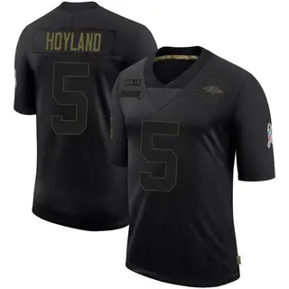 Baltimore Ravens Men's John Hoyland Limited 2020 Salute To Service Jersey - Black