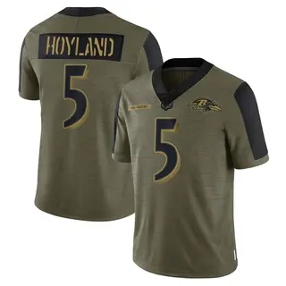 Baltimore Ravens Men's John Hoyland Limited 2021 Salute To Service Jersey - Olive