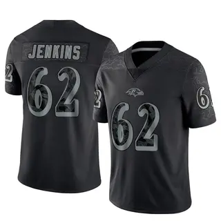 Baltimore Ravens Men's John Jenkins Limited Reflective Jersey - Black