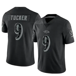 Baltimore Ravens Men's Justin Tucker Limited Reflective Jersey - Black