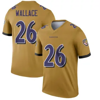 Baltimore Ravens Men's K'Von Wallace Legend Inverted Jersey - Gold