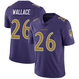 Baltimore Ravens Men's K'Von Wallace Limited Color Rush Vapor Untouchable Jersey - Purple