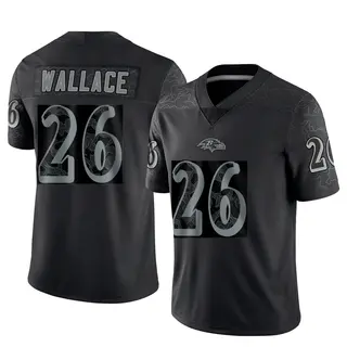 Baltimore Ravens Men's K'Von Wallace Limited Reflective Jersey - Black