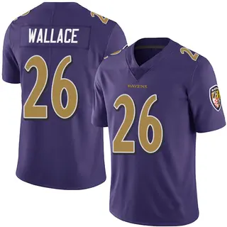 Baltimore Ravens Men's K'Von Wallace Limited Team Color Vapor Untouchable Jersey - Purple
