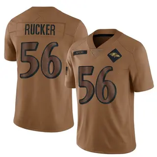 Baltimore Ravens Men's Kaimon Rucker Limited 2023 Salute To Service Jersey - Brown