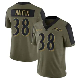 Baltimore Ravens Men's Keyon Martin Limited 2021 Salute To Service Jersey - Olive