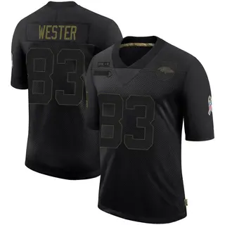Baltimore Ravens Men's LaJohntay Wester Limited 2020 Salute To Service Jersey - Black