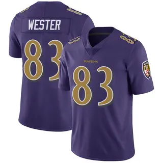 Baltimore Ravens Men's LaJohntay Wester Limited Color Rush Vapor Untouchable Jersey - Purple