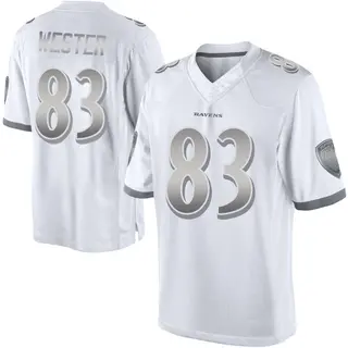 Baltimore Ravens Men's LaJohntay Wester Limited Platinum Jersey - White