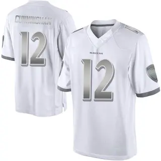 Baltimore Ravens Men's Malik Cunningham Limited Platinum Jersey - White