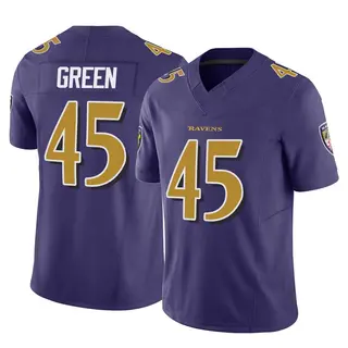 Baltimore Ravens Men's Mike Green Limited Vapor F.U.S.E. Jersey - Purple