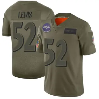 Baltimore Ravens Men's Ray Lewis Limited 2019 Salute to Service Jersey - Camo