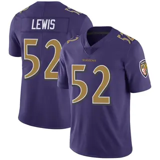 Baltimore Ravens Men's Ray Lewis Limited Color Rush Vapor Untouchable Jersey - Purple
