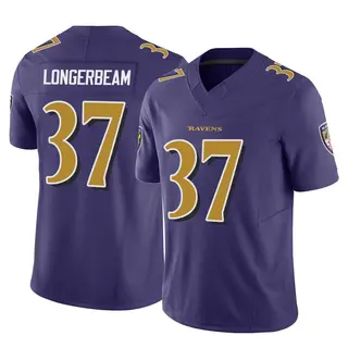 Baltimore Ravens Men's Robert Longerbeam Limited Vapor F.U.S.E. Jersey - Purple