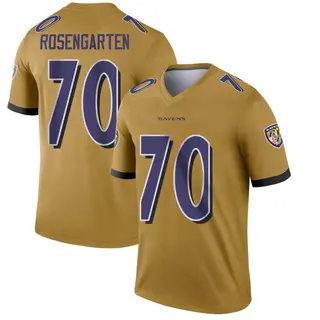 Baltimore Ravens Men's Roger Rosengarten Legend Inverted Jersey - Gold