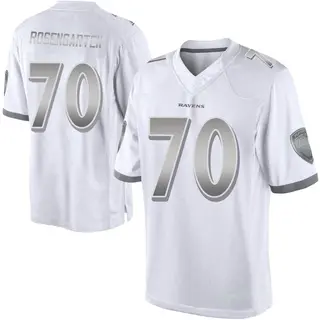 Baltimore Ravens Men's Roger Rosengarten Limited Platinum Jersey - White