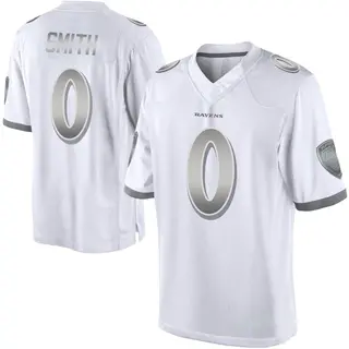 Baltimore Ravens Men's Roquan Smith Limited Platinum Jersey - White