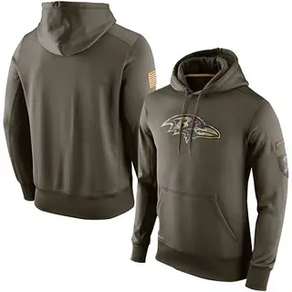 Baltimore Ravens Men's Salute to Service KO Performance Hoodie - Olive