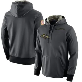 Baltimore Ravens Men's Salute to Service Player Performance Hoodie - Anthracite