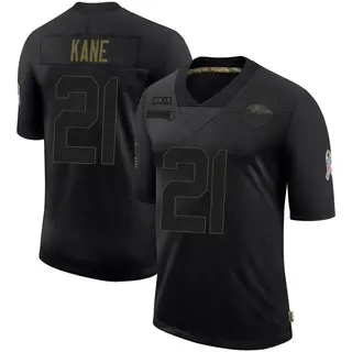 Baltimore Ravens Men's Sanoussi Kane Limited 2020 Salute To Service Jersey - Black