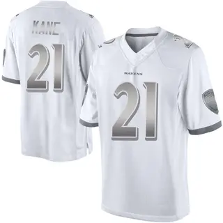 Baltimore Ravens Men's Sanoussi Kane Limited Platinum Jersey - White