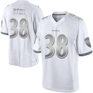 Baltimore Ravens Men's Sone Ntoh Limited Platinum Jersey - White