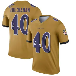 Baltimore Ravens Men's Teddye Buchanan Legend Inverted Jersey - Gold