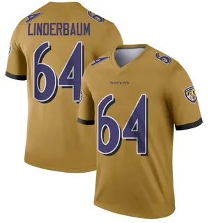 Baltimore Ravens Men's Tyler Linderbaum Legend Inverted Jersey - Gold