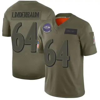 Baltimore Ravens Men's Tyler Linderbaum Limited 2019 Salute to Service Jersey - Camo