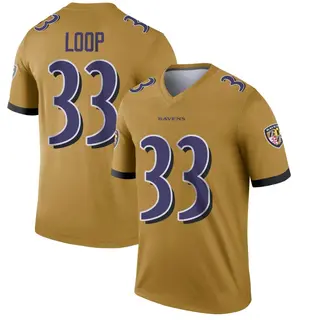 Baltimore Ravens Men's Tyler Loop Legend Inverted Jersey - Gold